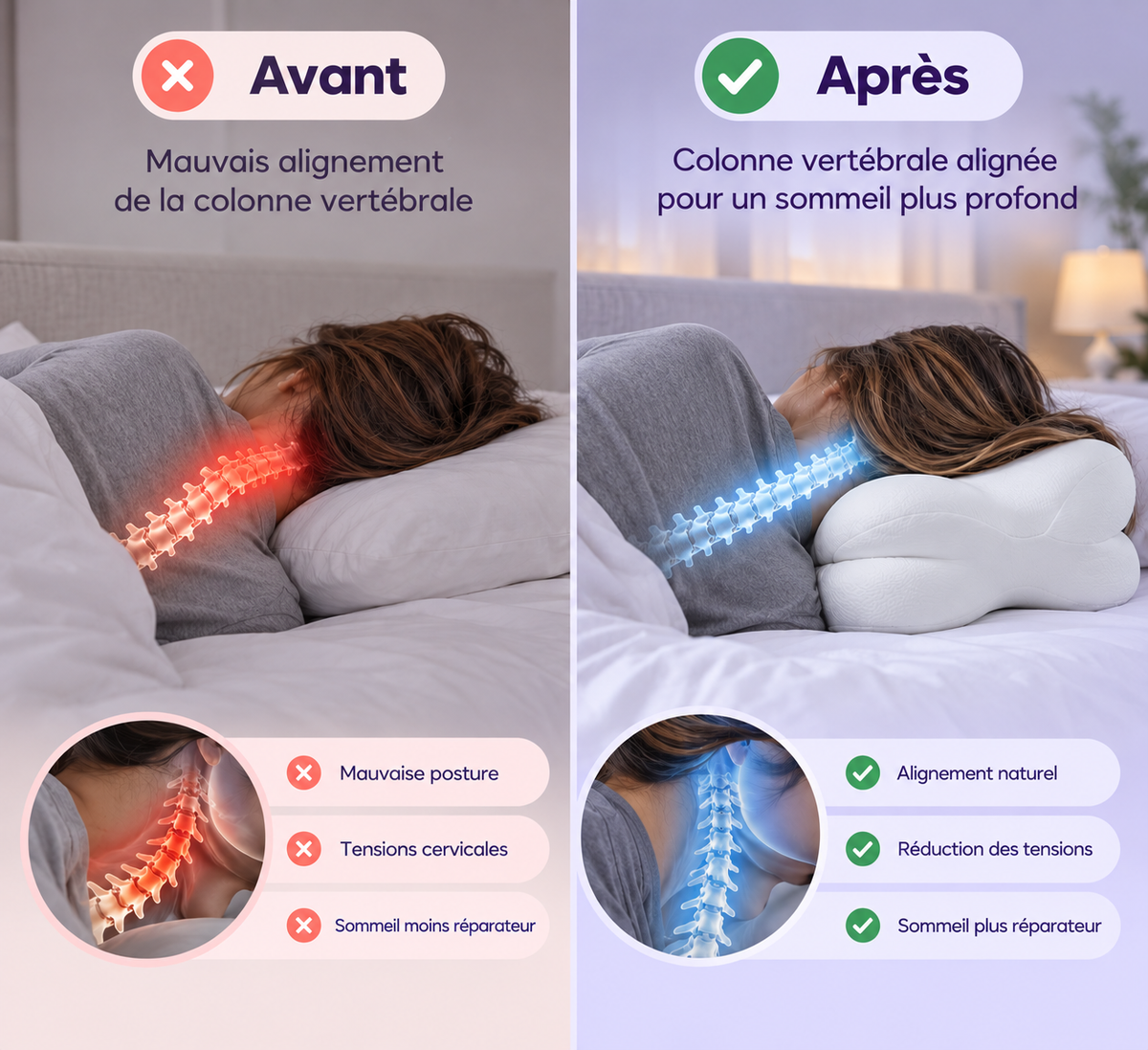 CloudSleep™ – Oreiller Ergonomique
