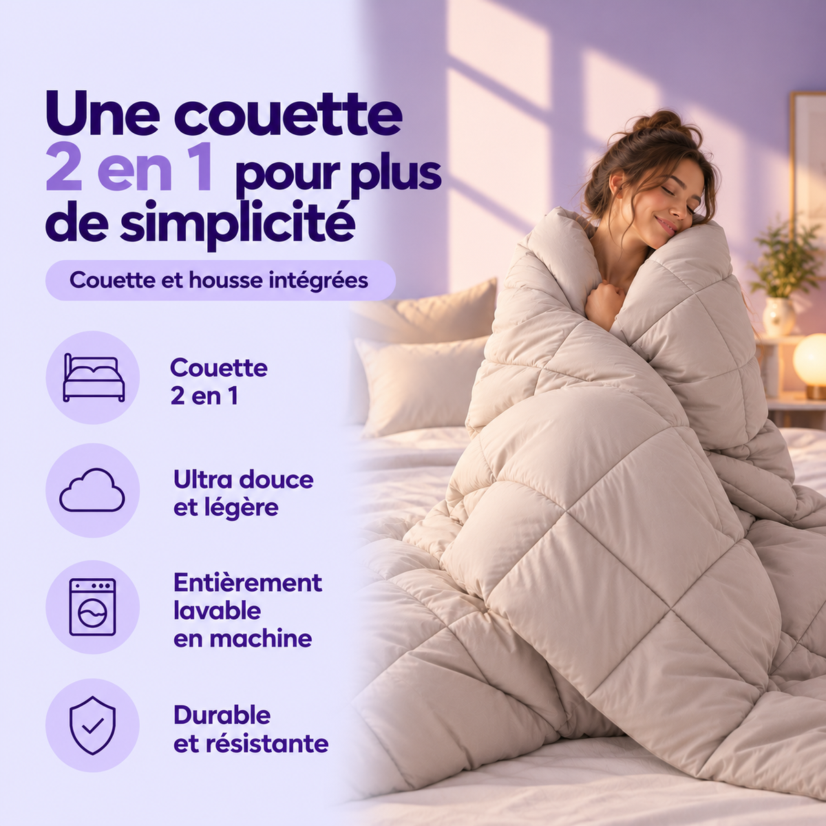 EasySleep™ – Couette 2 en 1