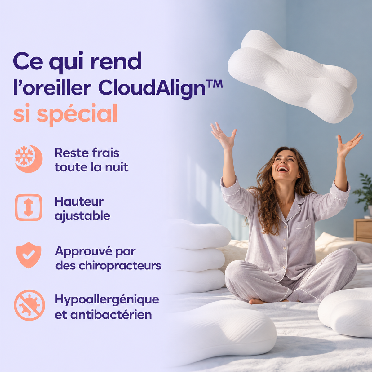 CloudSleep™ – Oreiller Ergonomique
