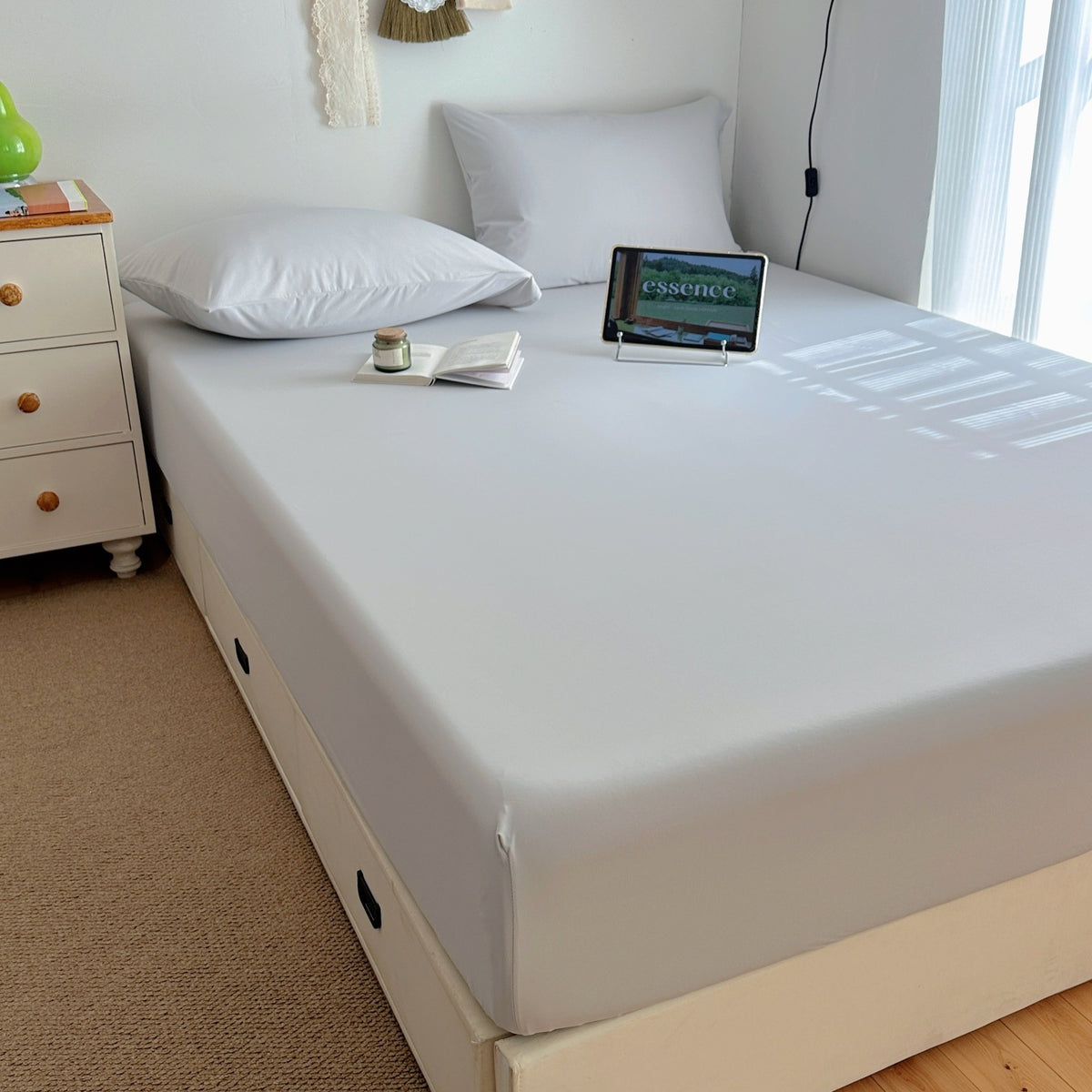 Drap-housse CloudFit Gris perle