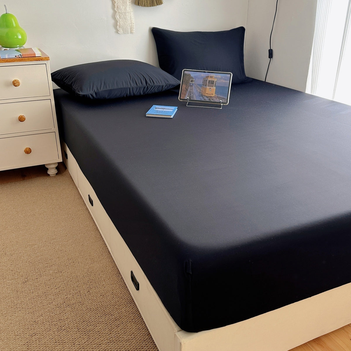Drap-housse CloudFit Noir charbon