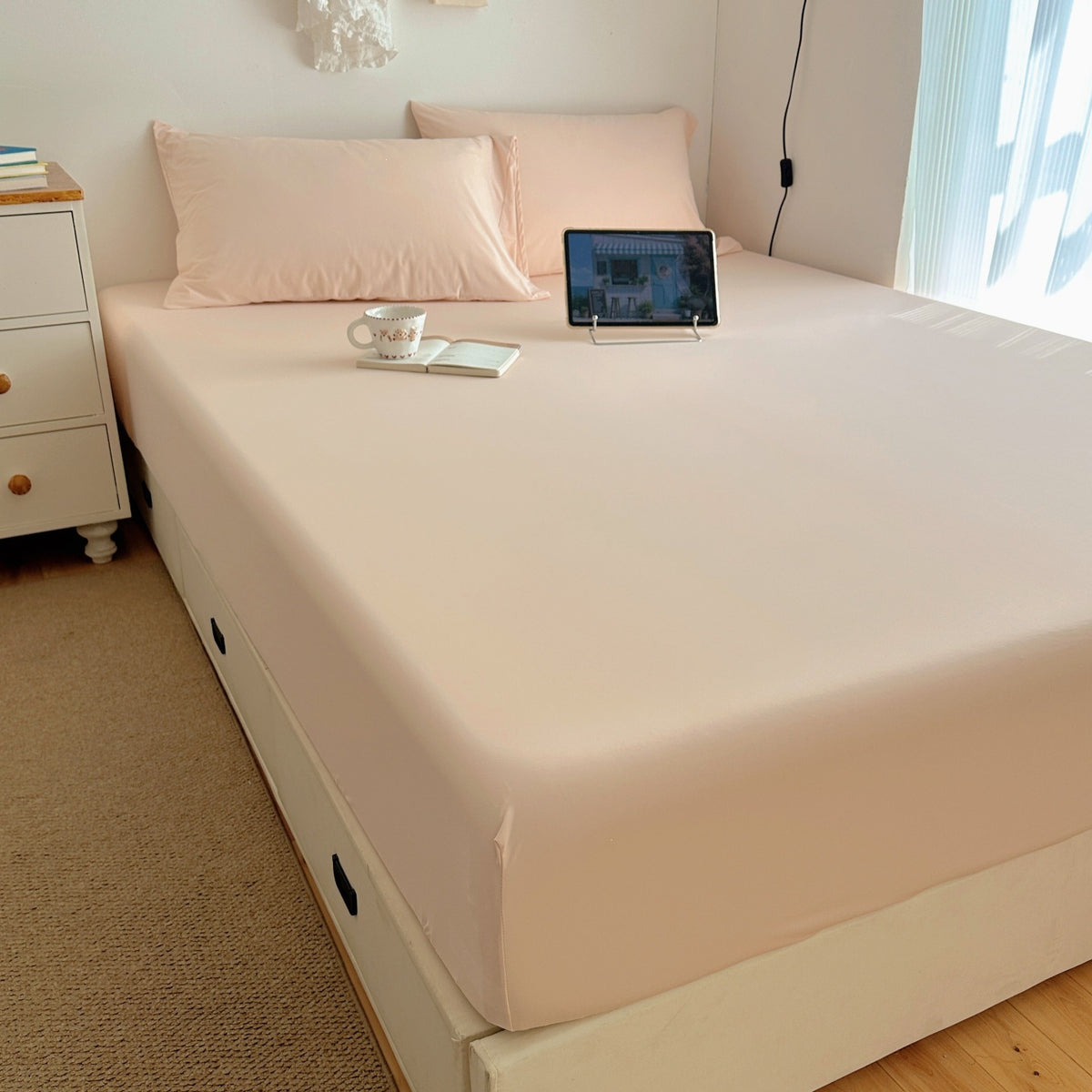 Drap-housse CloudFit Rose poudré